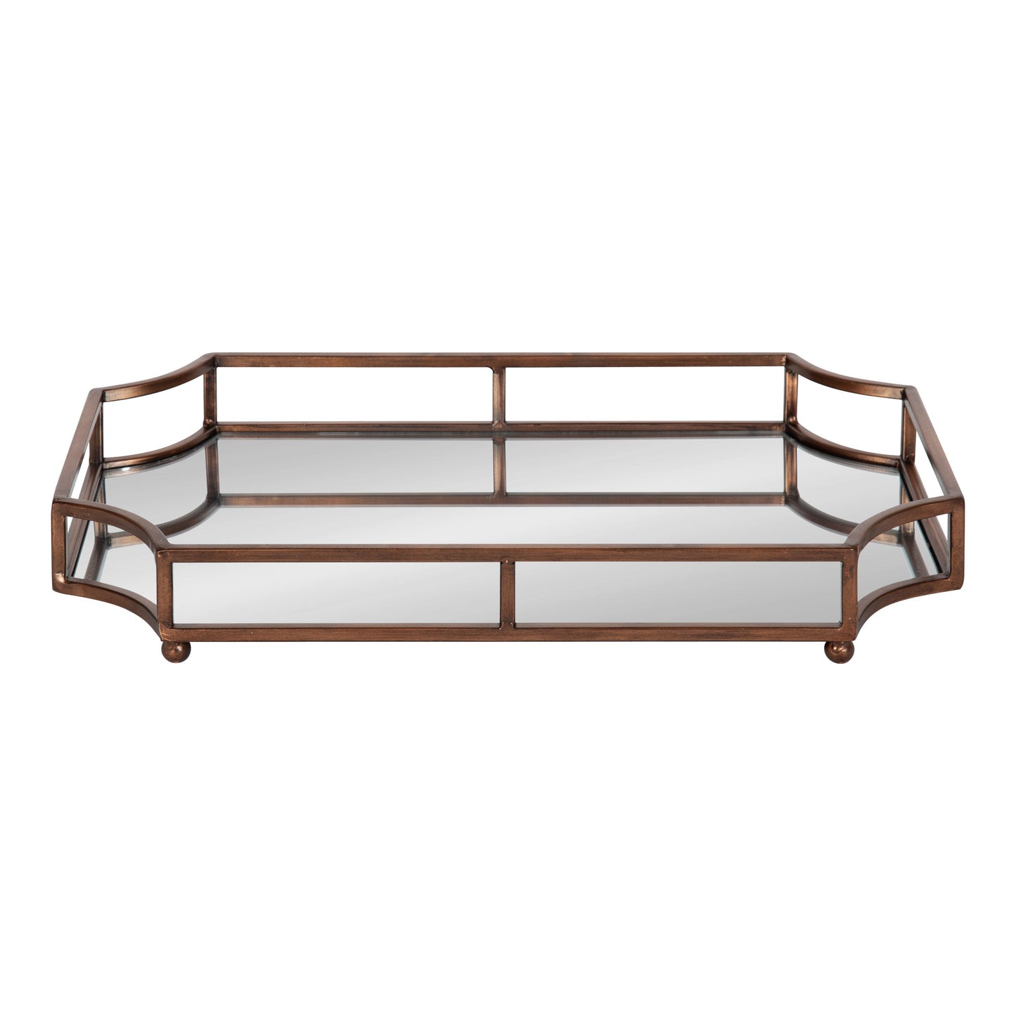 Ciel Metal Mirrored Scalloped Decorative Tray