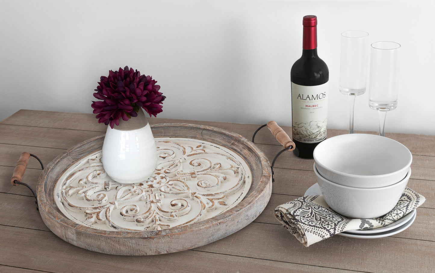 Hillrose Wood Decorative Tray