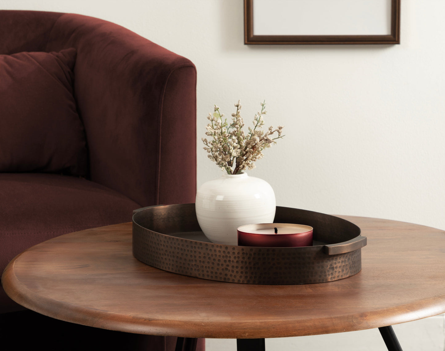 Samana Oval Metal Tray