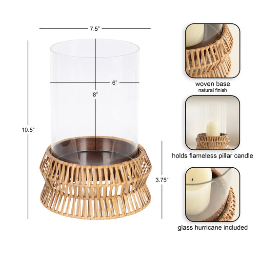 Rashana Rattan Pillar Candle Holder