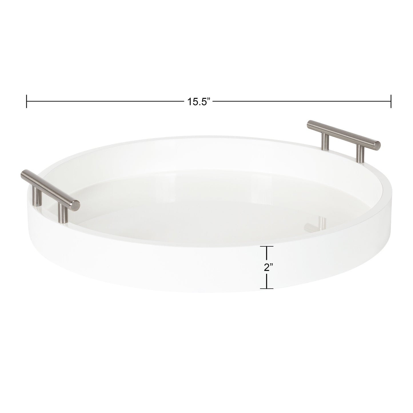 Lipton Round Decorative Tray with Metal Handles