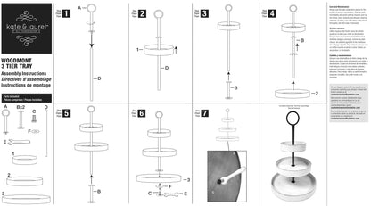 Woodmont 3 Tiered Wood Tray