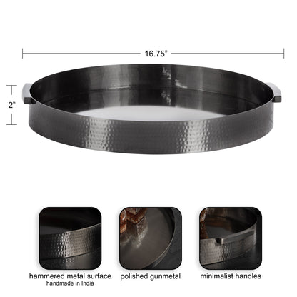 Samana Round Metal Tray