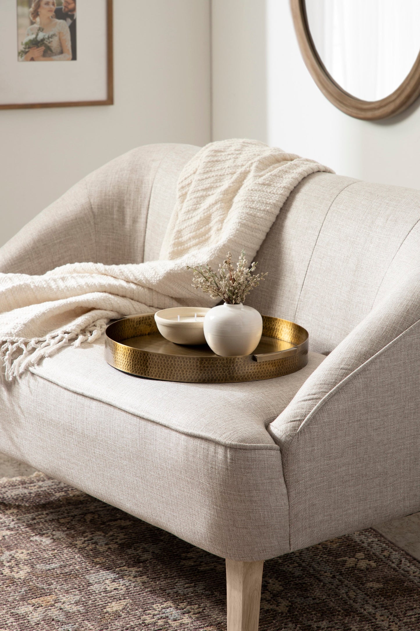 Samana Round Metal Tray