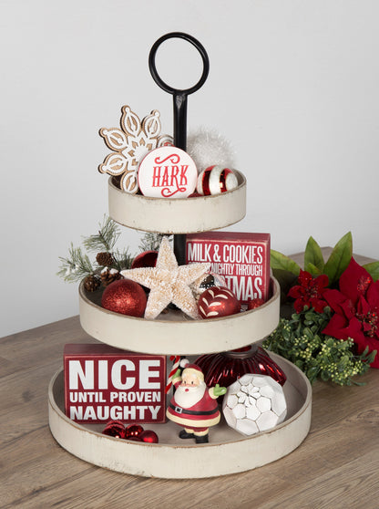 Woodmont 3 Tiered Wood Tray