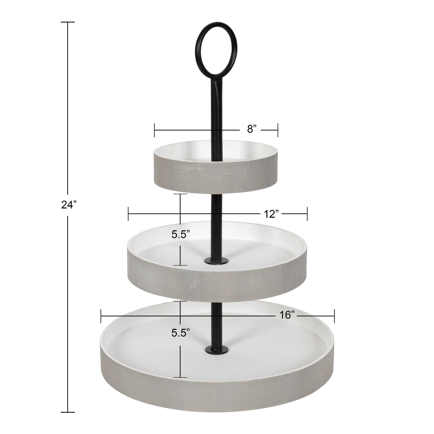 Woodmont 3 Tiered Wood Tray