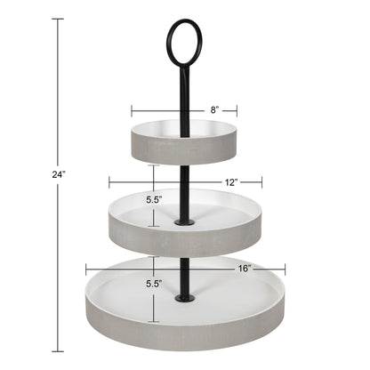 Woodmont 3 Tiered Wood Tray