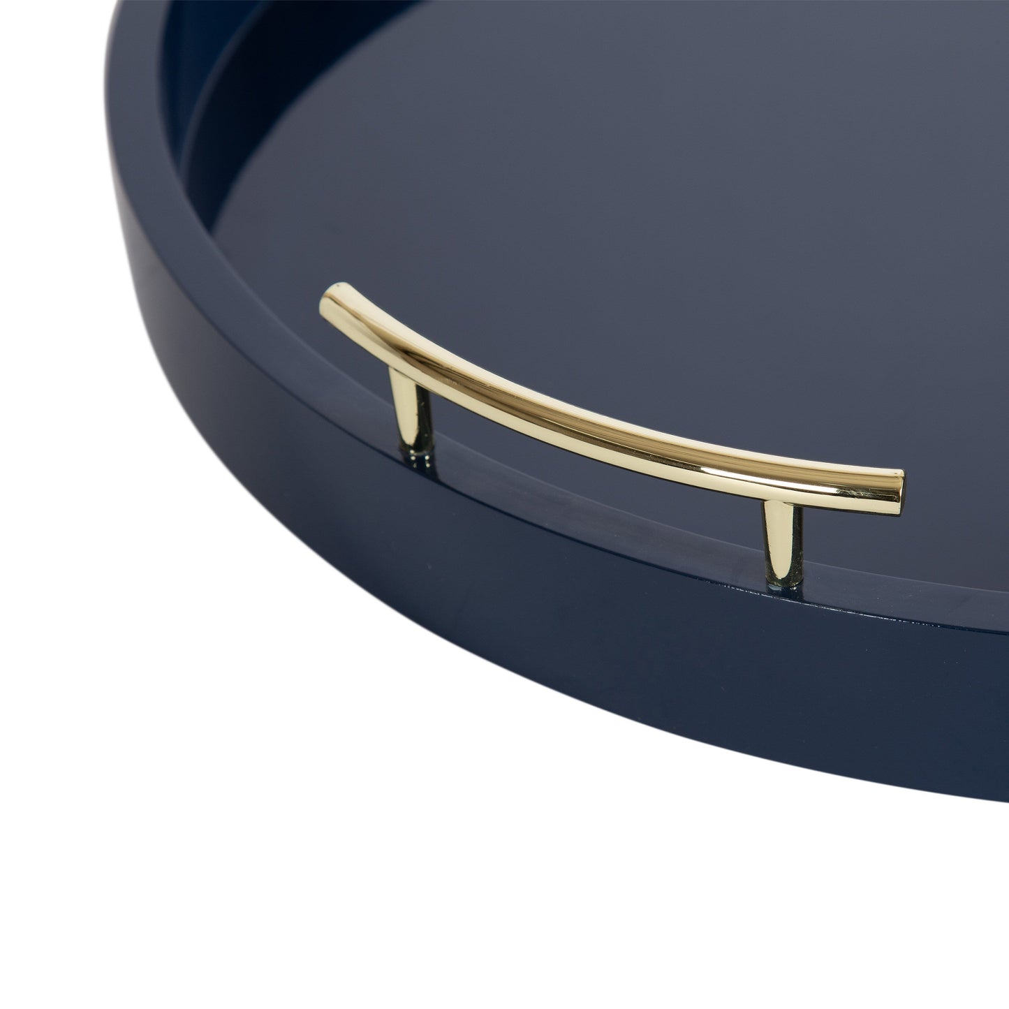 Lipton Round Decorative Tray with Metal Handles