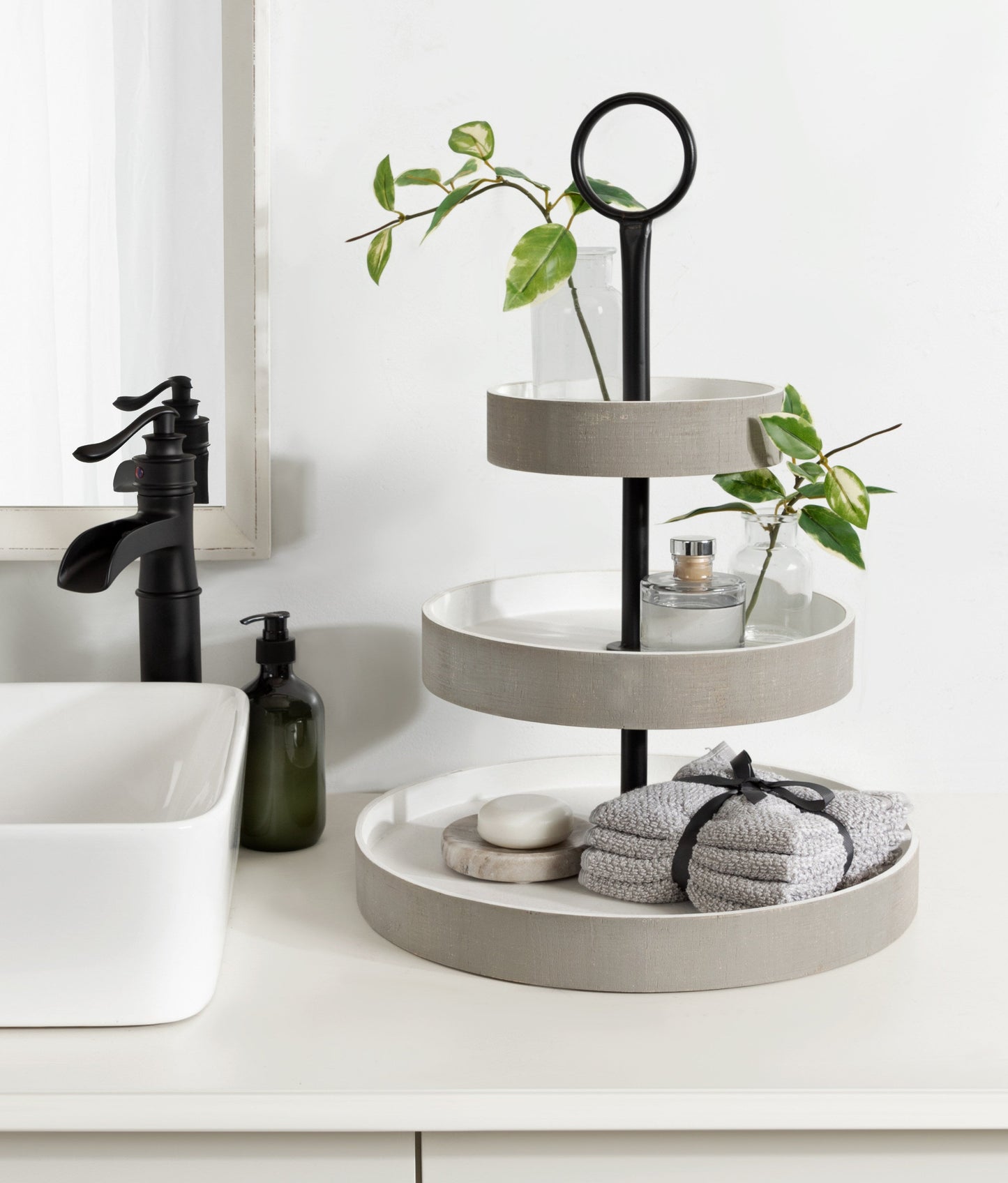 Woodmont 3 Tiered Wood Tray