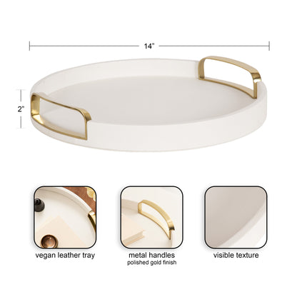 Valeska Round Tray with Handles