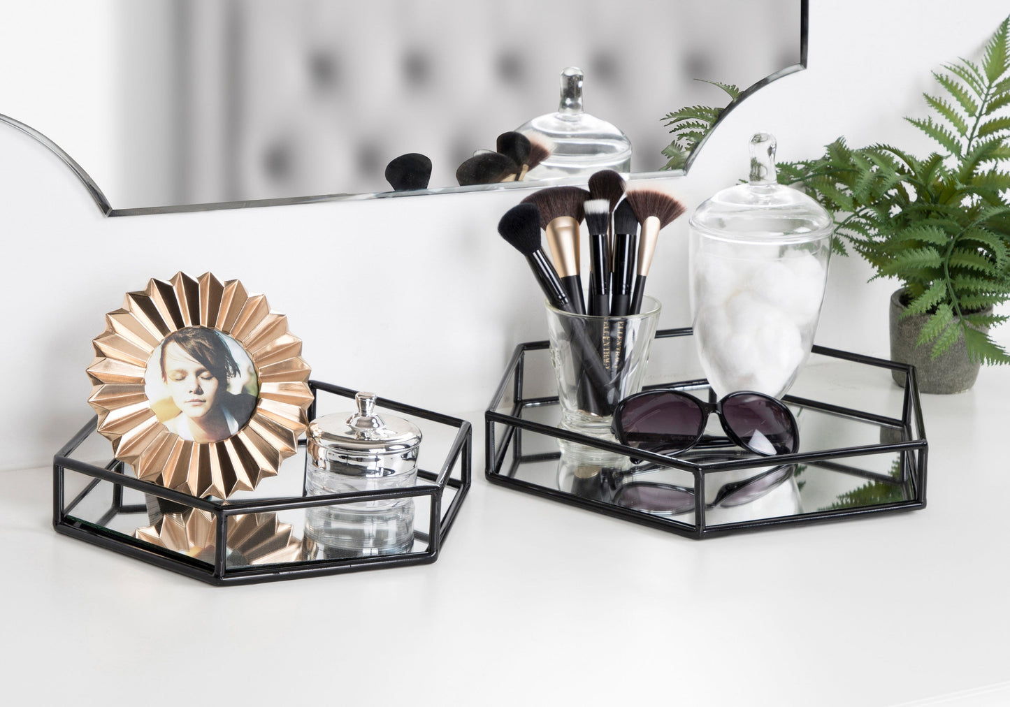 Felicia Nesting Metal Mirrored Decorative Trays