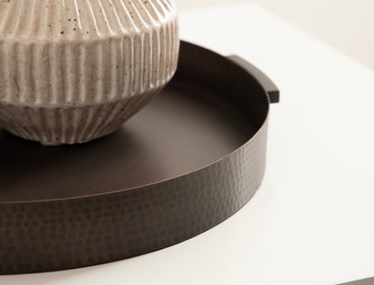 Samana Round Metal Tray