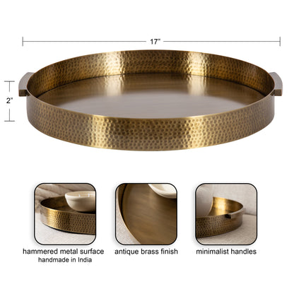 Samana Round Metal Tray