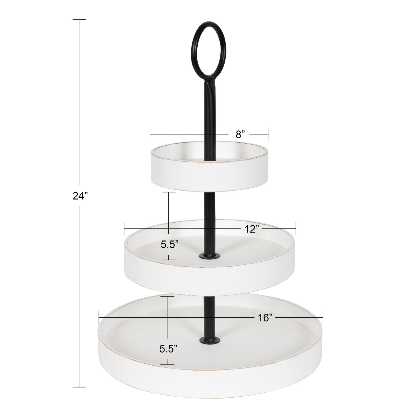 Woodmont 3 Tiered Wood Tray