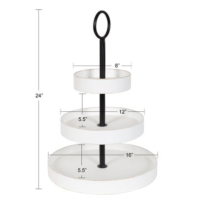 Woodmont 3 Tiered Wood Tray