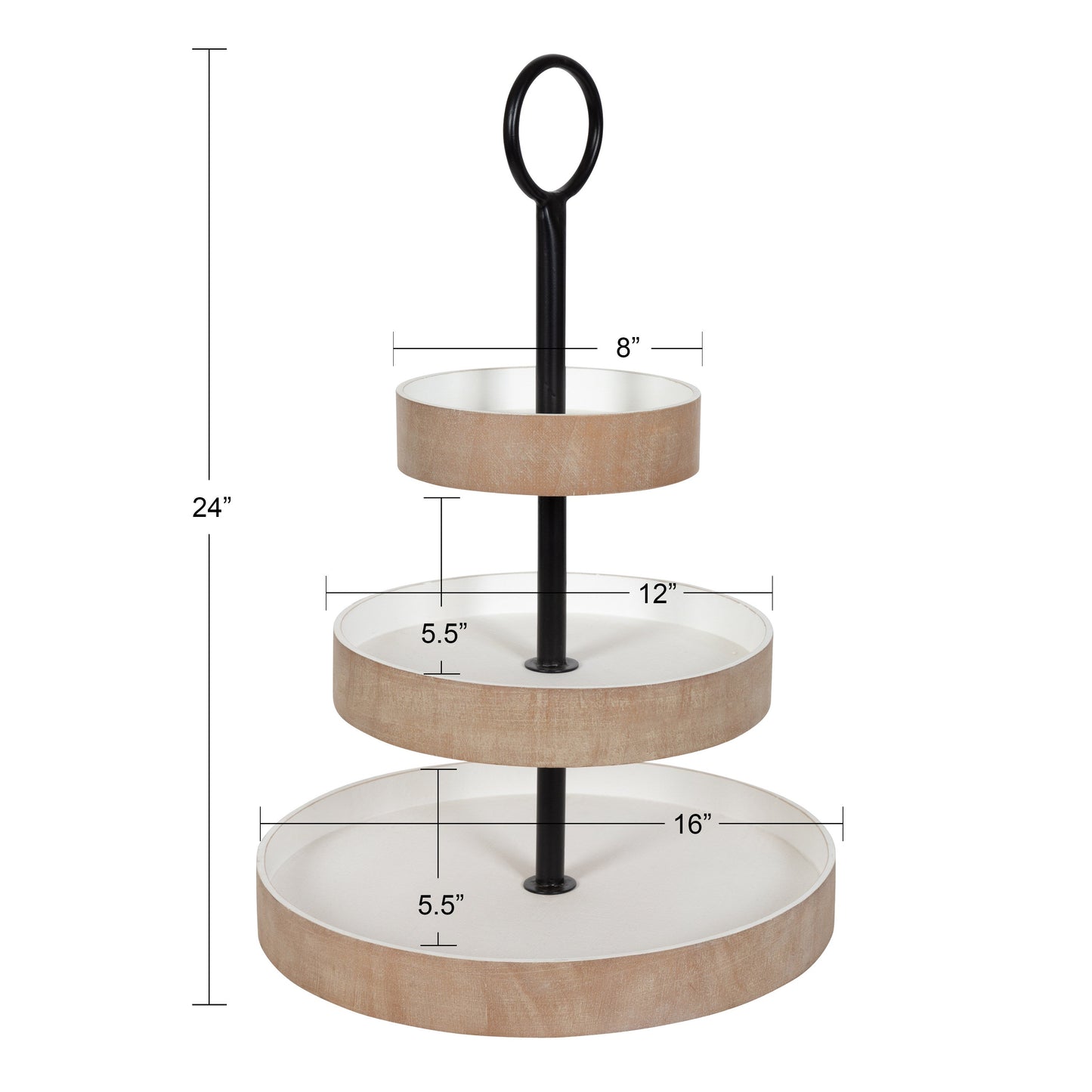 Woodmont 3 Tiered Wood Tray