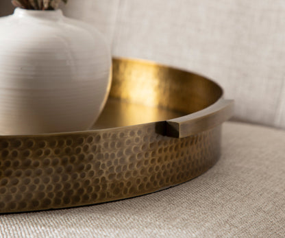 Samana Round Metal Tray