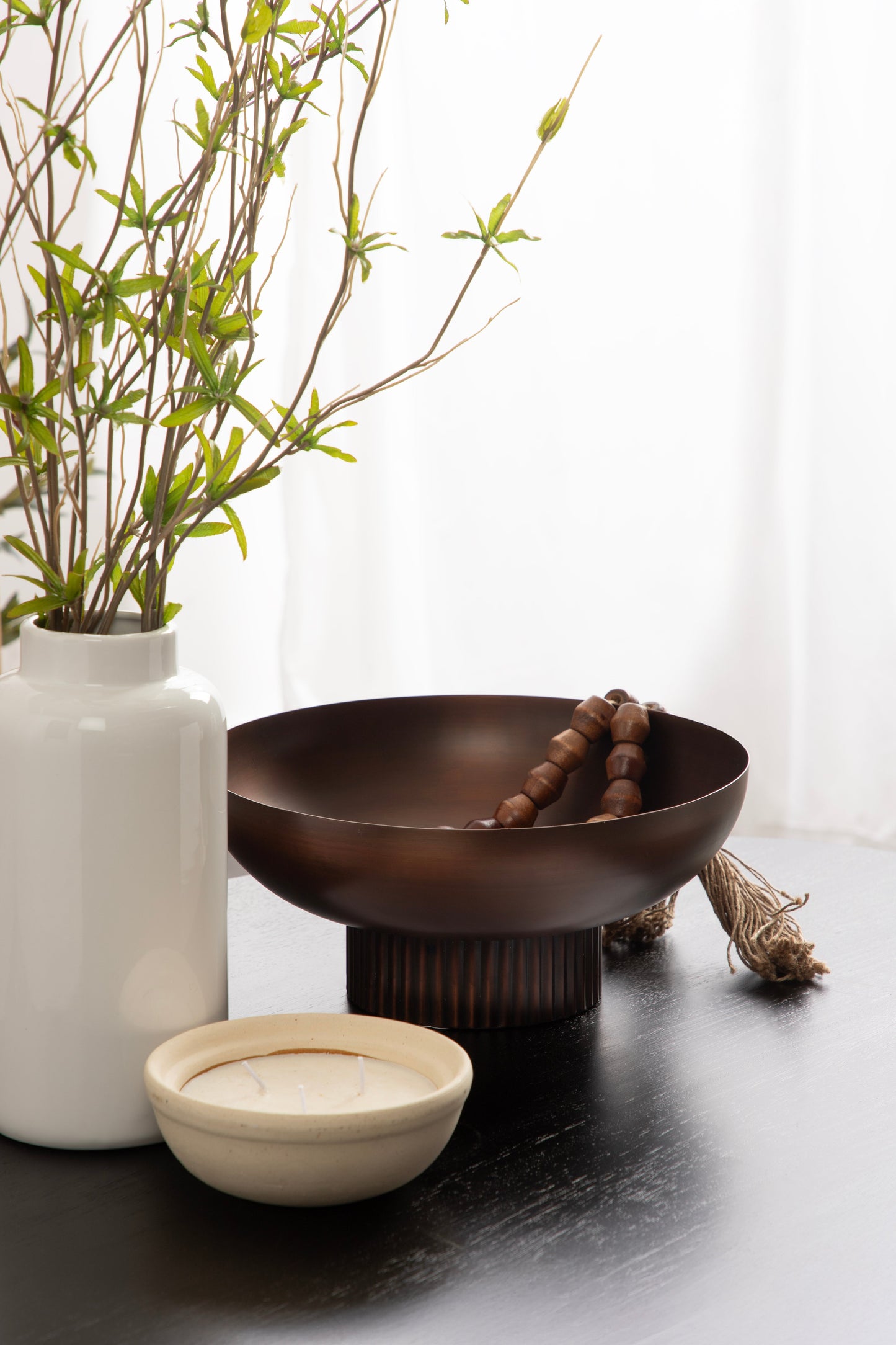 Rooks Ribbed Metal Bowl