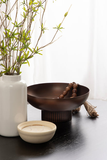 Rooks Ribbed Metal Bowl