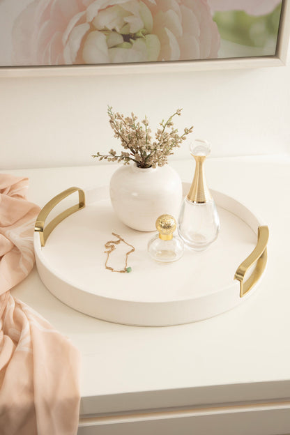 Valeska Round Tray with Handles