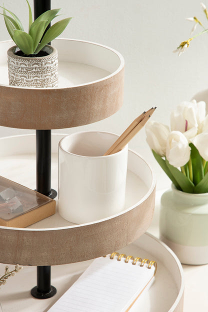 Woodmont 3 Tiered Wood Tray
