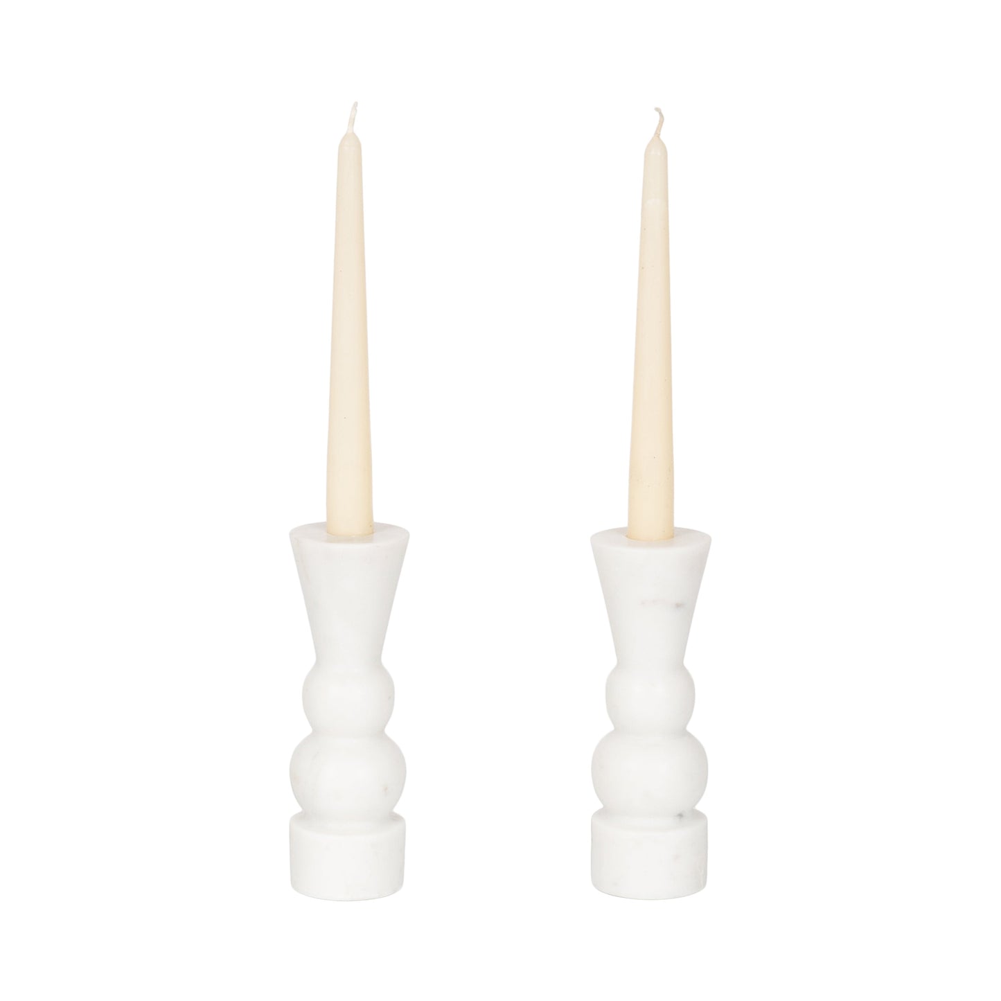 Maleea 2pc Marble Candle Holder