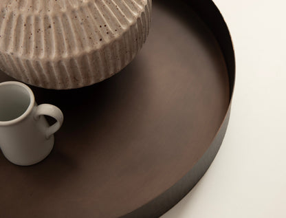 Samana Round Metal Tray