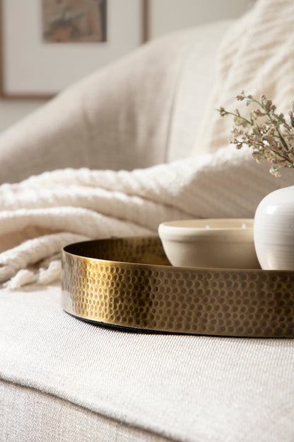 Samana Round Metal Tray