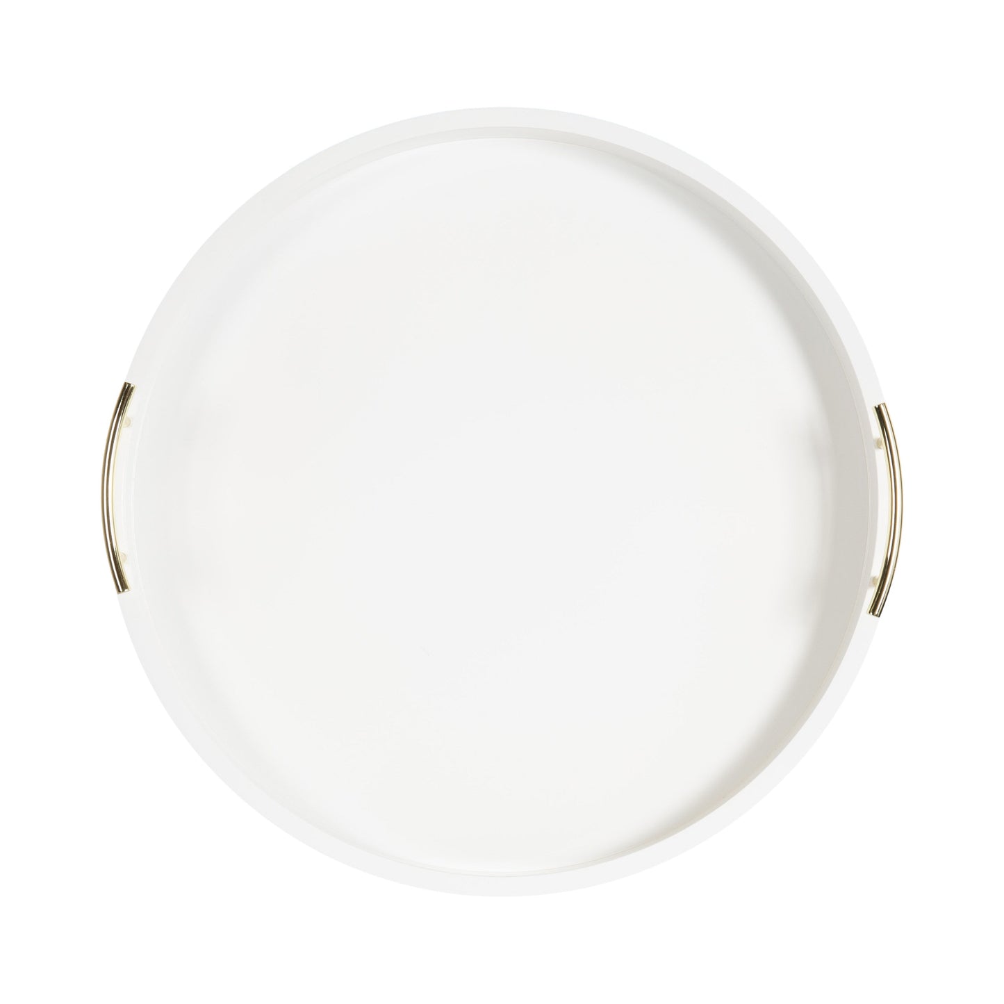 Lipton Round Decorative Tray with Metal Handles