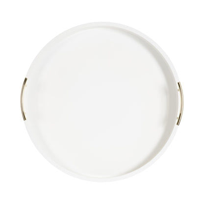 Lipton Round Decorative Tray with Metal Handles
