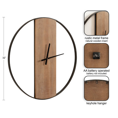 Ladd Round Numberless Wall Clock