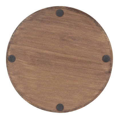 Ehrens Round Decorative Wood Tray