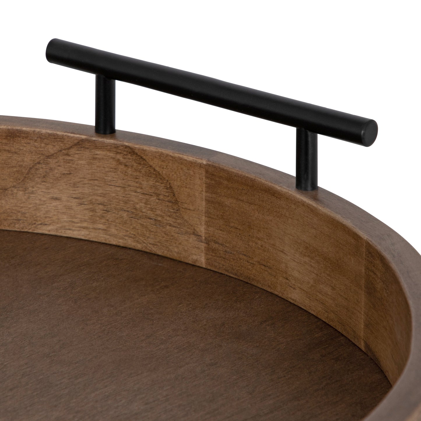 Lipton Round Decorative Tray with Metal Handles