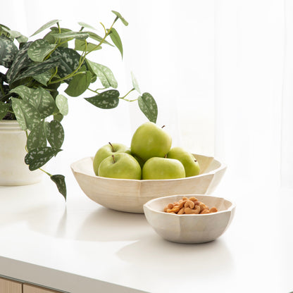 Lorah Wood Bowl Set