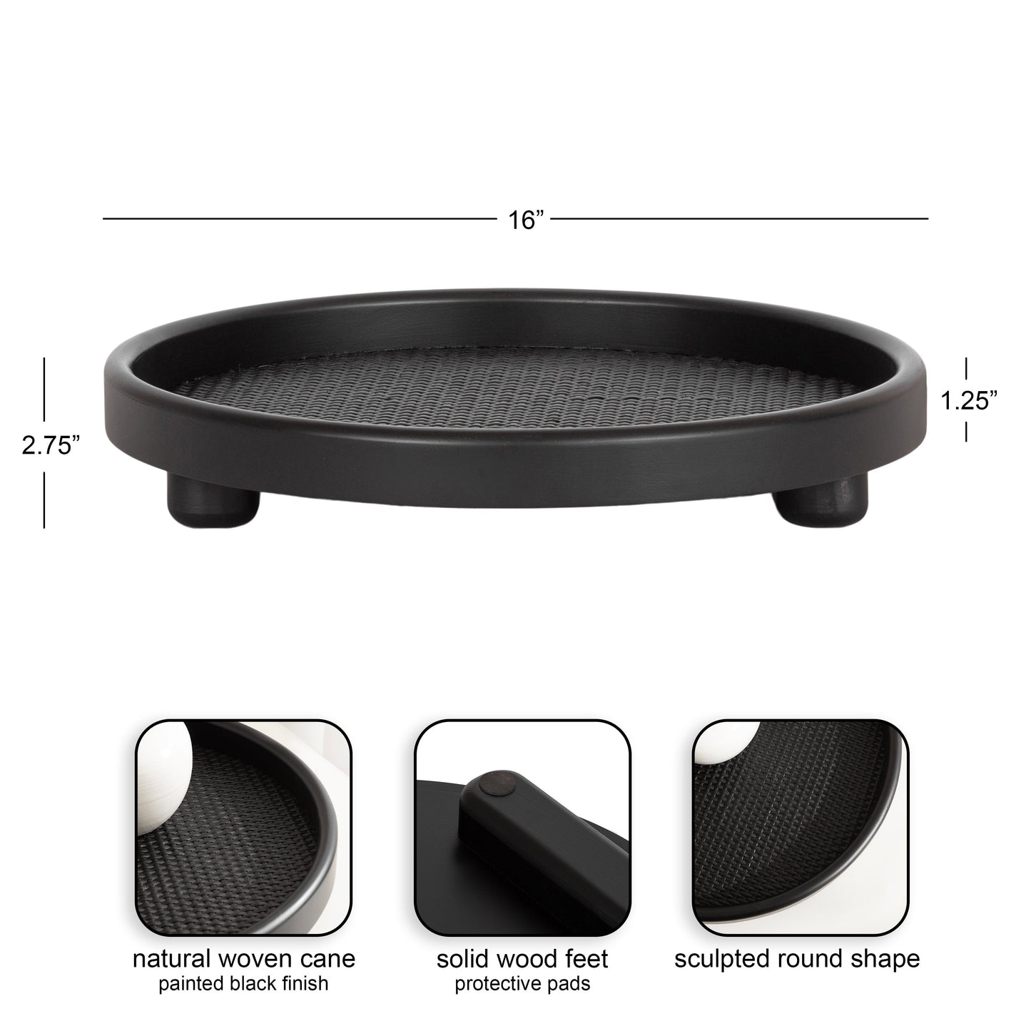 Planche Round Woven Tray