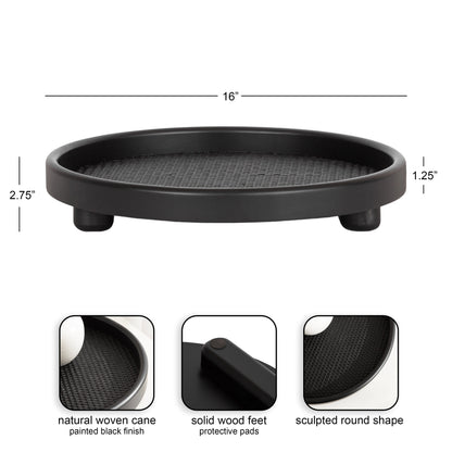 Planche Round Woven Tray