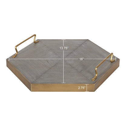 Sade Decorative Hexagon Tray