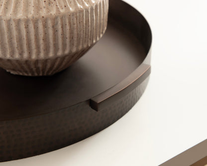 Samana Round Metal Tray