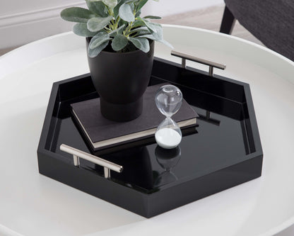 Lipton Hexagon Decorative Tray with Metal Handles