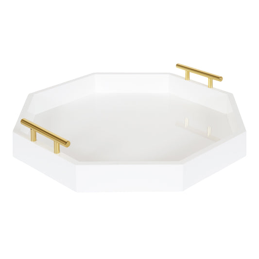 Lipton Octagon Decorative Tray with Metal Handles
