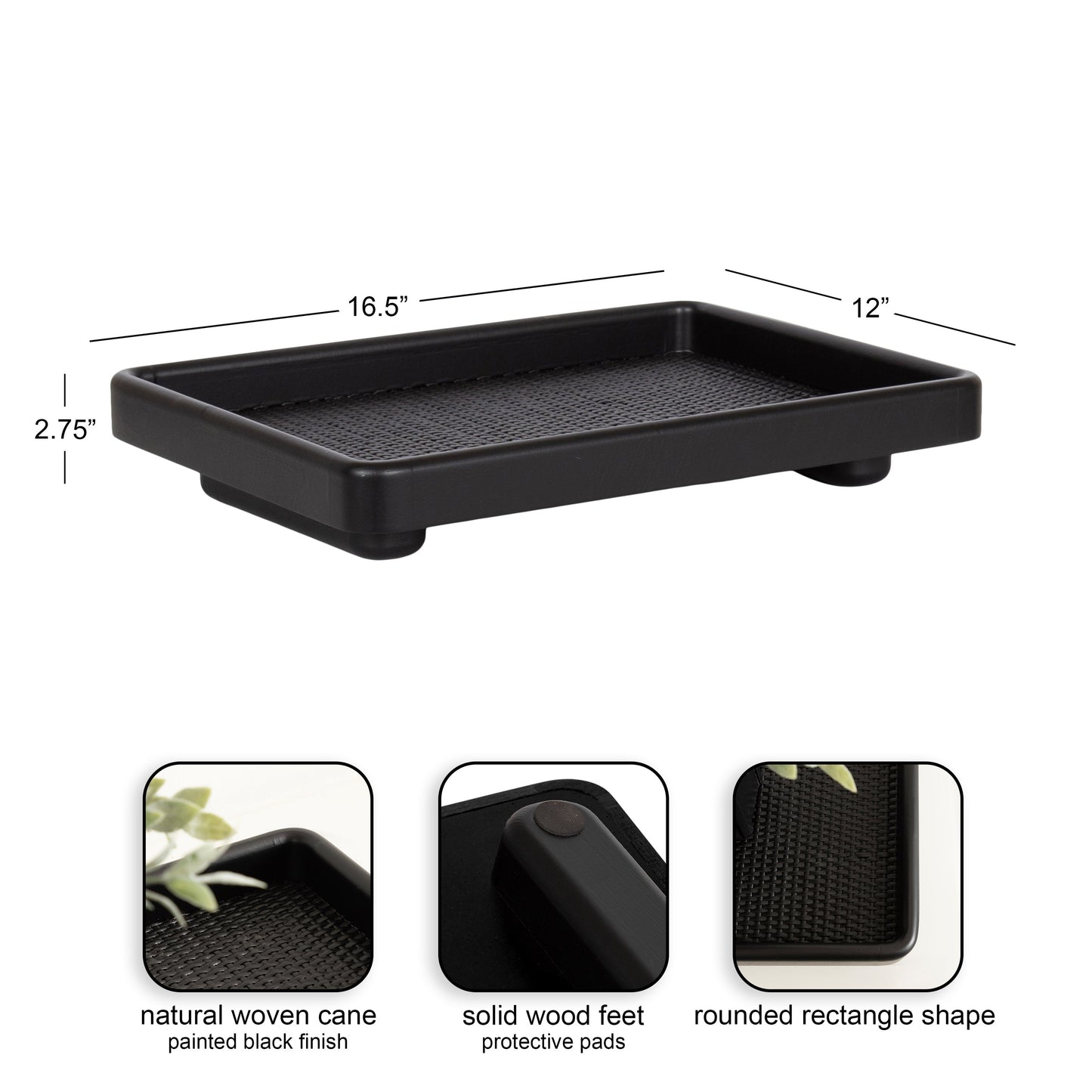 Planche Rectangle Woven Tray