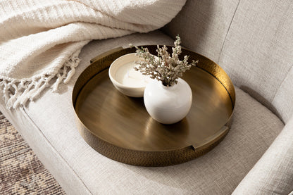 Samana Round Metal Tray