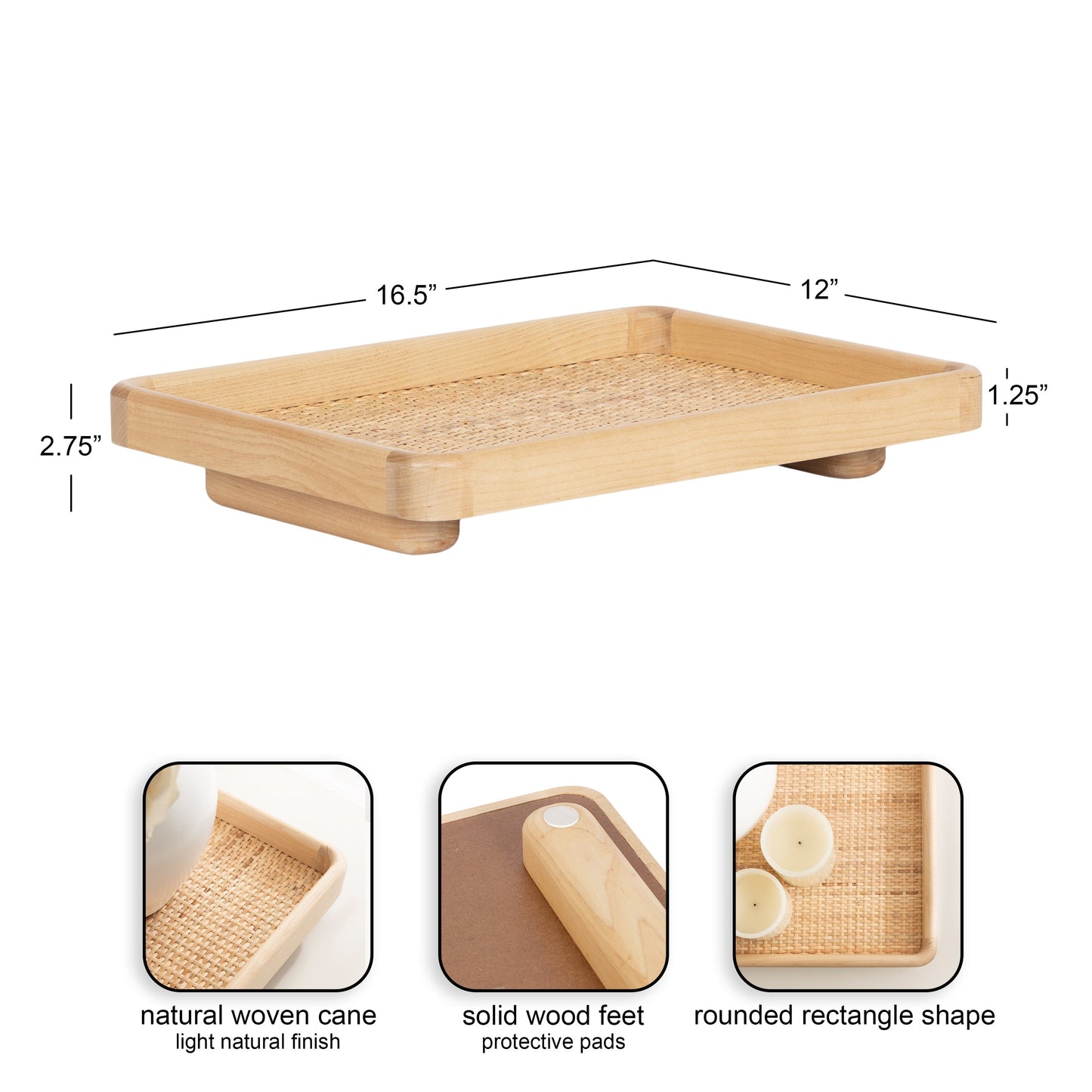 Planche Rectangle Woven Tray