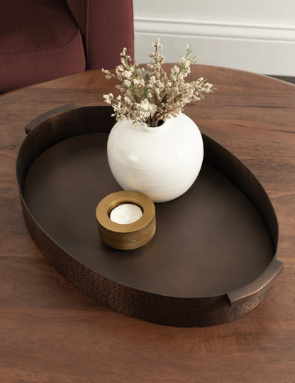Samana Oval Metal Tray