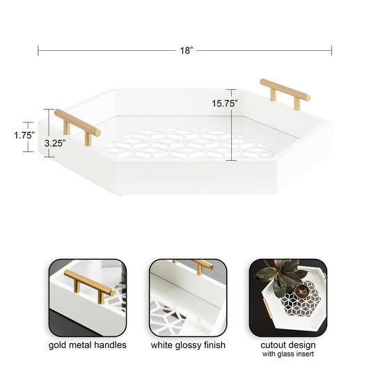 Caspen Hexagon Decorative Tray