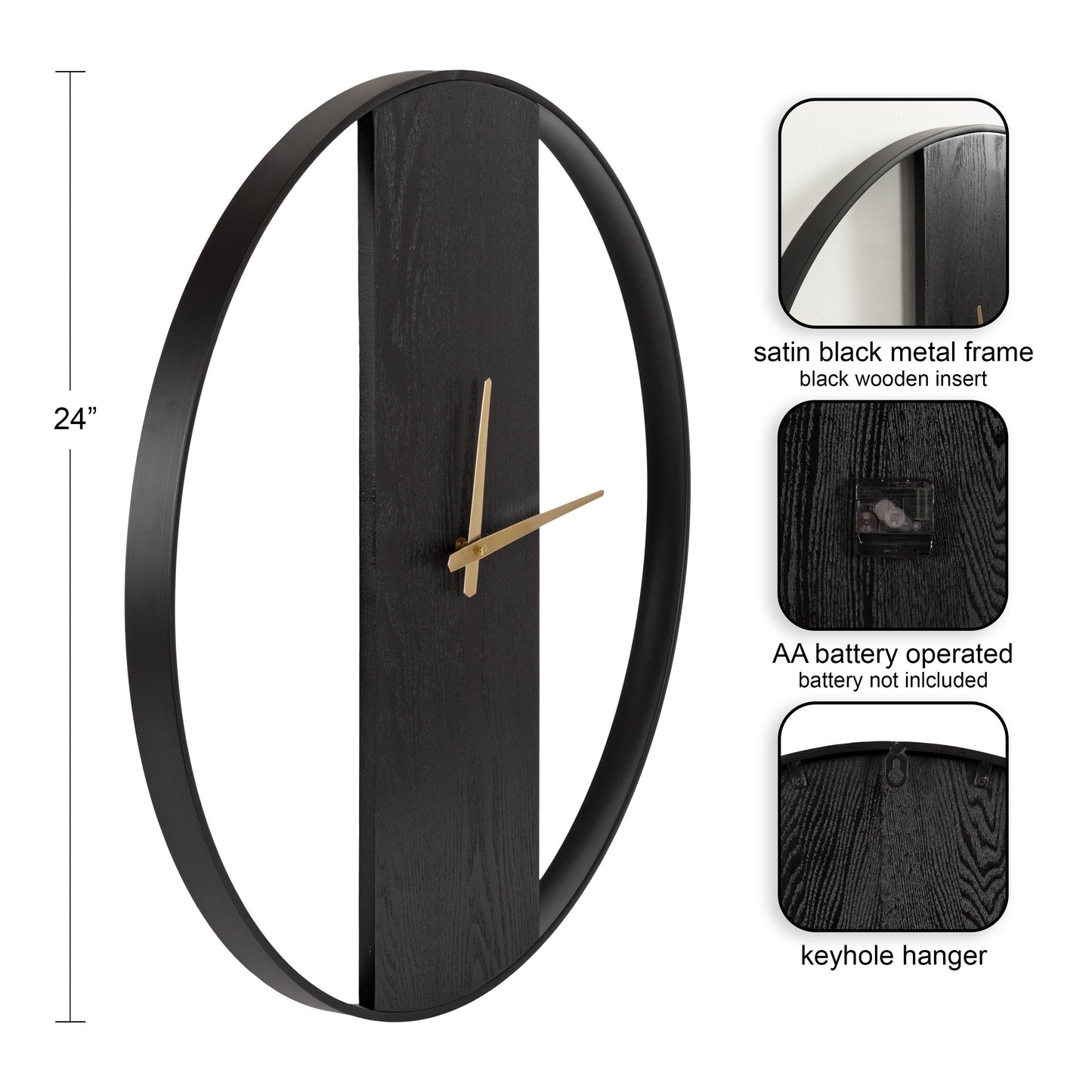 Ladd Round Numberless Wall Clock