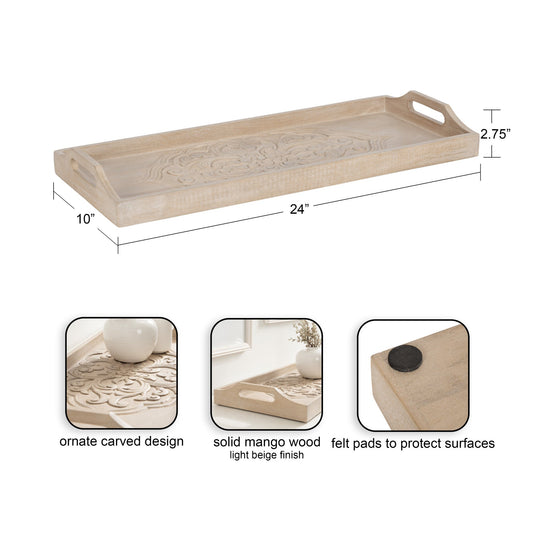 Adhira Carved Decorative Tray