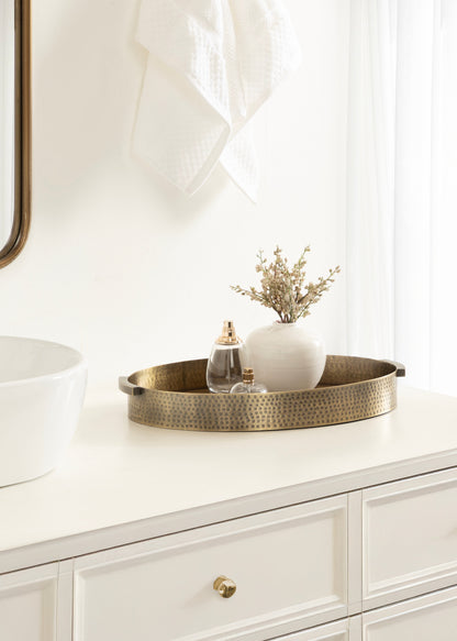 Samana Oval Metal Tray