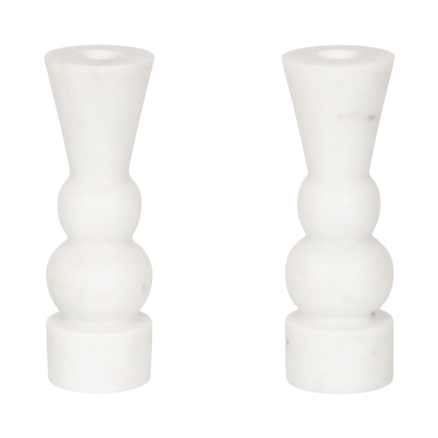 Maleea 2pc Marble Candle Holder