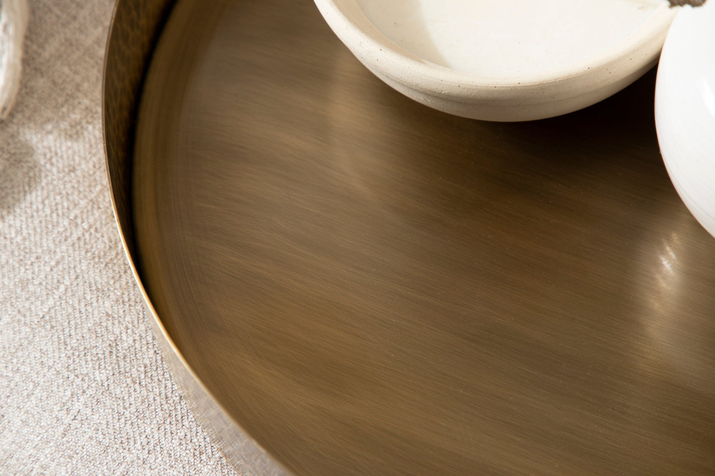 Samana Round Metal Tray